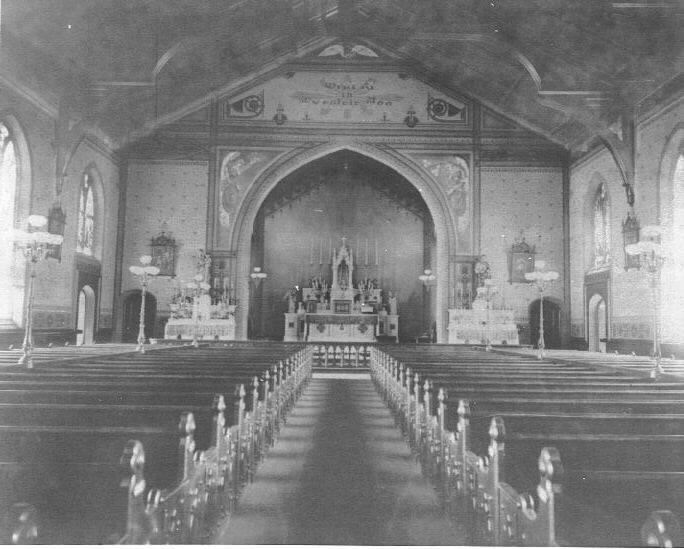 Inside of Holy Cross around 1880