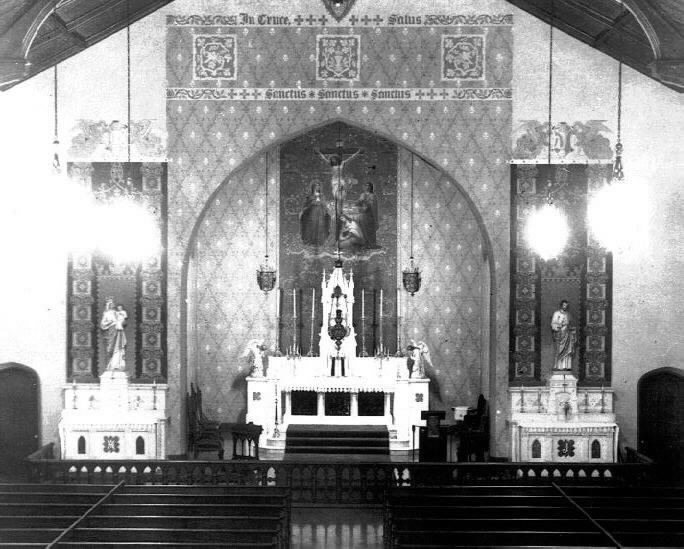 Inside Holy Cross about 1935